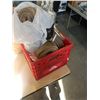 Image 6 : BOX AND CRATE OF TOOLS, LIFTING STRAPS, AIRCRAFT CABLE AND MORE