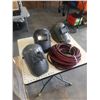 Image 1 : 3 WELDING HELMETS AND TORCH HOSE LINE