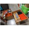 Image 1 : 2 TRAYS OF HALLOWEEN DECORATIONS, ICECUBE TRAYS, CUPS, ED HARDY CUPS