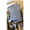 Image 8 : 2 BOXES OF COSTUME HATS, RIDING HELMET AND SPEAKERS