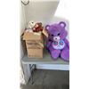 Image 1 : 3FT CARE  BEAR AND BOX OF NEW STUFFIES