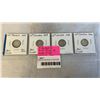 Image 1 : 4 CANADIAN GEORGE VI WARTIME 1937-1940 SILVER .800 DIMES