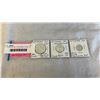 Image 1 : 3 CANADIAN 1967 CENTENNIAL COINS - 50 CENT, 25 CENT, 10 CENT .800 SILVER