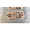 Image 2 : 3 1986 CANADIAN $2 BILLS - LAST ISSUE OF $2 BILLS - ELIZABETH II