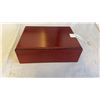 Image 1 : VINTAGE SOLID WOOD BOX WITH CONTENTS
