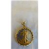 Image 3 : VINTAGE SILVER AND GOLD TONE 1943 LIBERTY COIN PENDANT