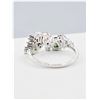 Image 5 : STERLING SILVER NATURAL TOURMALINE (0.80CTS) & CZ RING, W/A $915.00, SIZE 6.25