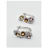 Image 3 : STERLING SILVER NATURAL TOURMALINE (1.84CTS) & CZ EARRINGS, W/A $840.00
