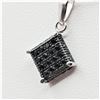 Image 1 : STERLING SILVER BLACK CZ PENDANT WITH STERLING CHAIN, RETAIL $100.00