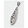 Image 3 : STERLING SILVER BLACK & WHITE DIAMOND PENDANT WITH STERLING CHAIN, 94 DIAMONDS (0.45CTS), W/A $995.0