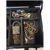 Image 3 : BOX OF SKELETON KEYS, VINTAGE PADLOCKS