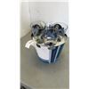 Image 1 : CANUCKS ICE BUCKET WITH 4 CUPS AND 2 FAN APPRECIATION PUCKS