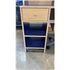 Image 2 : MAPLE AND BLUE DESK WITH HUTCH AND ROLLDING CHAIR