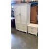 Image 1 : WHITE WARDROBE WITH NIGHTSTAND