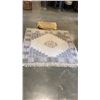 Image 1 : 4FT X 4FT TASSELED CARPET AND 2 NON SLIP PADS