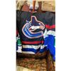 Image 1 : CANUCKS SIZE LARGE JOVANOVSKI JERSEY, CANUCKS JERSEY AND CSHIRT, TITLE BOXING SHORTS AND NFL SIZE M 