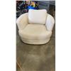 Image 1 : URBAN BARN BOUCLE SWIVEL CHAIR 42 INCHES WIDE - RETAIL $1699