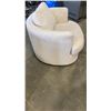 Image 2 : URBAN BARN BOUCLE SWIVEL CHAIR 42 INCHES WIDE - RETAIL $1699