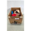 Image 1 : BOX OF HALLOWEEN MASKS AND PAPA SMURF COSTUME