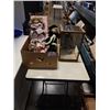 Image 1 : 5 COLLECTOR DOLLS AND DOLL BED ONE IN DISPLAY CASE