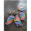 Image 1 : NEW SET OF 4 TMNT NINJA TURTLE ACTION FIGURES AND 4 NEW FIDGIT POPPET SETS