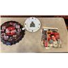 Image 1 : LOT OF ELVIS AND BEATLES MAGAZINES, BEATLES CLOCK AND RCMP CLOCK