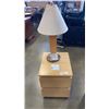 Image 1 : SANDMAN INN VANCOUVER 2 DRAWER NIGHT STAND AND MATCHING TABLE LAMP