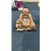 Image 8 : POTTERY CAT FIGURE, CARVED WOOD BOWLS, SHIP AND BUDDHA FIGURE, CLOCK AND MR PEANUT COCKTAIL PEANUTS
