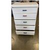 Image 2 : WHITE 5 DRAWER CHEST OF DRAWERS