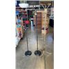 Image 1 : BRASS COAT TREE AND 2 BLACK FLOOR LAMPS