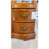 Image 2 : LARGE VINTAGE SOLID WOOD JEWLERY CASE WITH CONTENTS