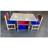 Image 2 : KID CRAFT TABLE WITH 2 CHAIRS AND BINS