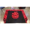 Image 1 : FIRST NATIONS BLANKET / TAPESTRY, SHOES AND SCARF AND HAND MADE BUTTON VEST