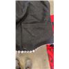 Image 8 : FIRST NATIONS BLANKET / TAPESTRY, SHOES AND SCARF AND HAND MADE BUTTON VEST