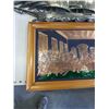 Image 2 : METAL SHIP WALL HANGING AND FRAMED COPPER LAST SUPPER