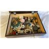 Image 2 : LARGE VINTAGE MIRROR CABINET WITH LOT OF MISC. CONTENTS