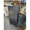 Image 1 : BLACK 5 DRAWER CHEST OF DRAWERS