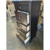 Image 2 : BLACK 5 DRAWER CHEST OF DRAWERS