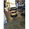 Image 2 : 4 BLACK LEATHER LOOK SWIVEL CHAIRS