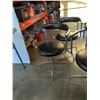 Image 3 : 4 BLACK LEATHER LOOK SWIVEL CHAIRS