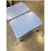 Image 2 : 2 HERMAN MILLER ADJUSTABLE HEIGHT ROLLING WORKSTATION / STANDS - BLUE