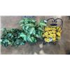 Image 1 : METAL PLANTER STAND WITH 3 ARTIFICIAL PLANTS