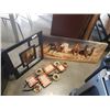 Image 1 : PIER 1 IMPORTS COLLAGE FRAME, HORSE PRINT AND MODERN FRAMED PRINT