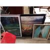 Image 1 : OIL PAINTING, TREACHEROUS GREEN PRINT AND ABSTRACT PRINT