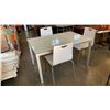 Image 1 : GLASSTOP DINING TABLE WITH 3 CHAIRS