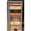 Image 2 : WHITE CABINET WITH WOOD ORGANIZER DRAWERS