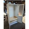 Image 2 : WHITE WARDROBE WITH 2 DRAWERS