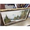 Image 2 : GILT FRAMED PAINTING, 2 FRAMED PRINTS AND MIRROR