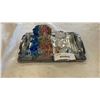 Image 1 : TRAY OF GLASS ELEPHANT FIGURES AND OTHER FIGURES