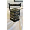 Image 1 : VINTAGE 3 TIER LAQUER CASE WITH HANDLE